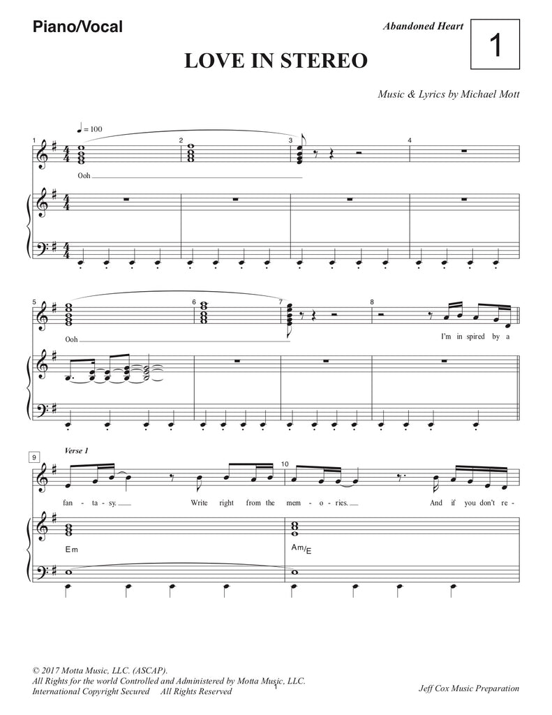 Abandoned Heart - Complete Songbook
