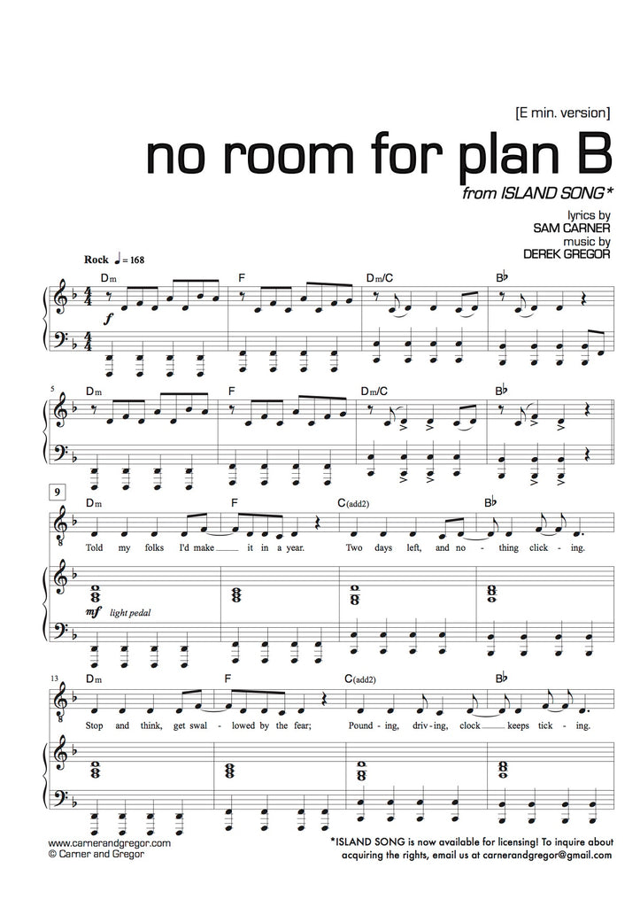 No Room For Plan B