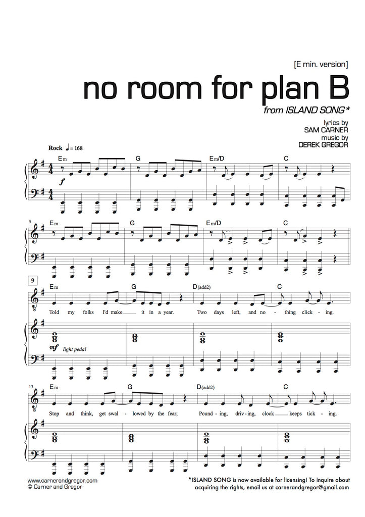 No Room For Plan B