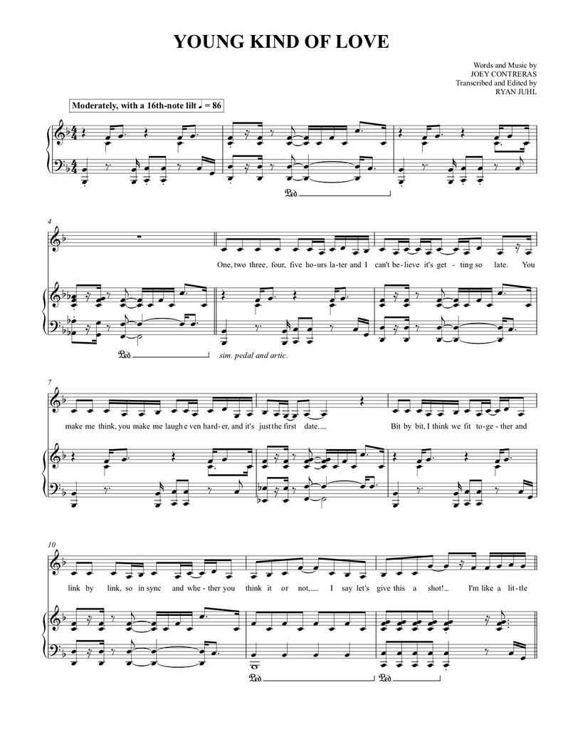 Me and Mr. Popularity [from In Pieces] - Sheet Music — JOEY CONTRERAS