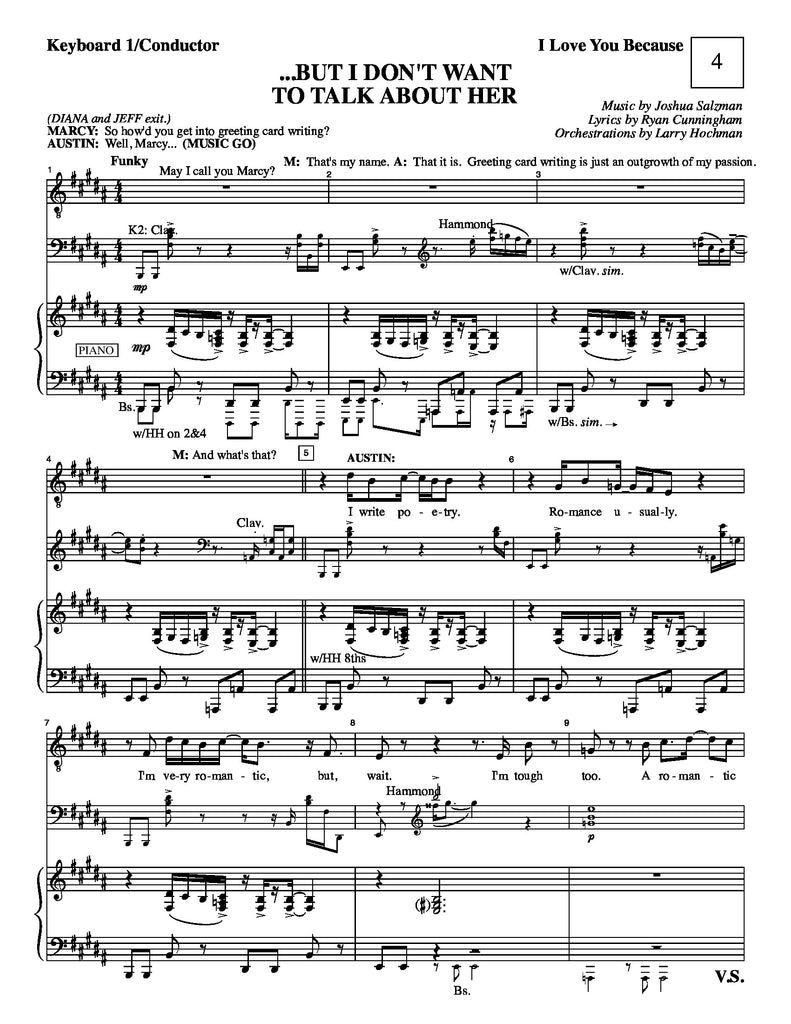 ...But I Don't Want To Talk About Her | newmusicaltheatre.com | Sheet Music