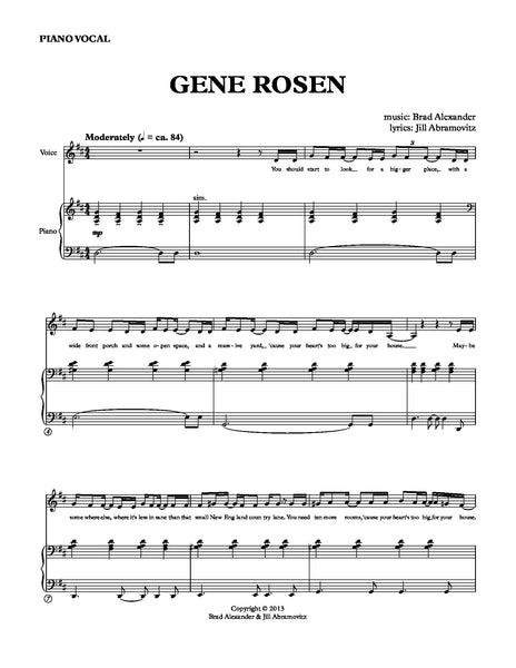 Gene Rosen | newmusicaltheatre.com | Sheet Music – NewMusicalTheatre