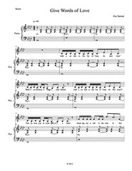 Give Words of Love | newmusicaltheatre.com | Sheet Music