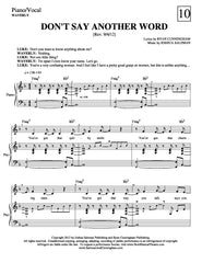 Don't Say Another Word | newmusicaltheatre.com | Sheet Music