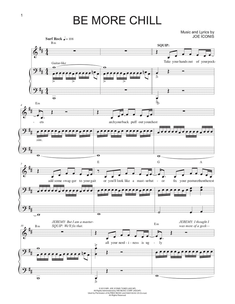 Be More Chill | newmusicaltheatre.com | Sheet Music