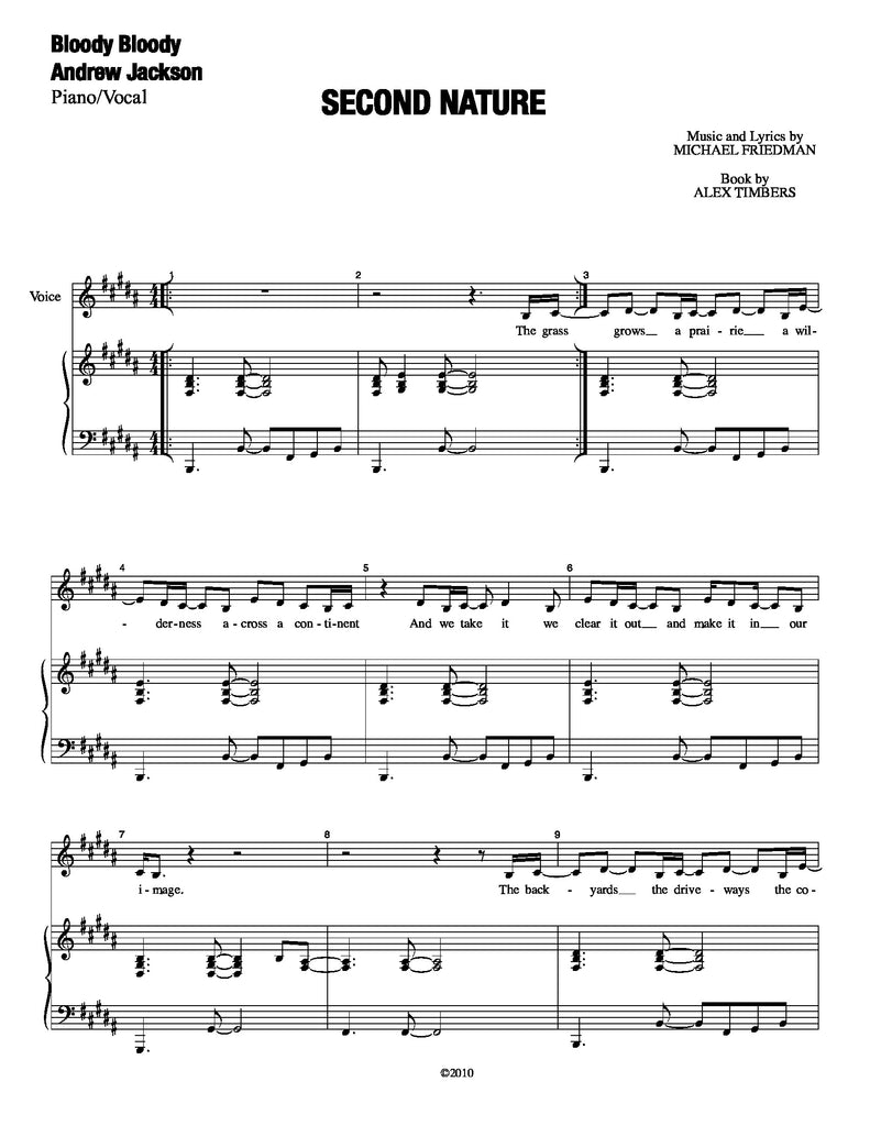 Bloody Bloody Andrew Jackson Vocal Selections | newmusicaltheatre.com | Sheet Music