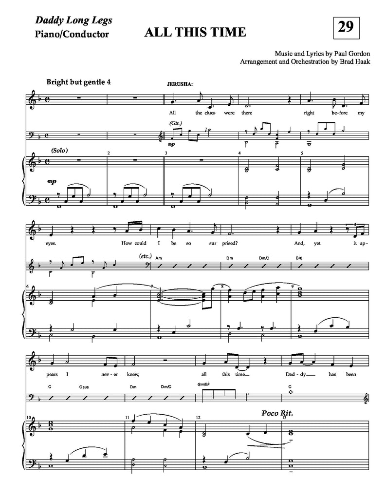 All This Time | newmusicaltheatre.com | Sheet Music